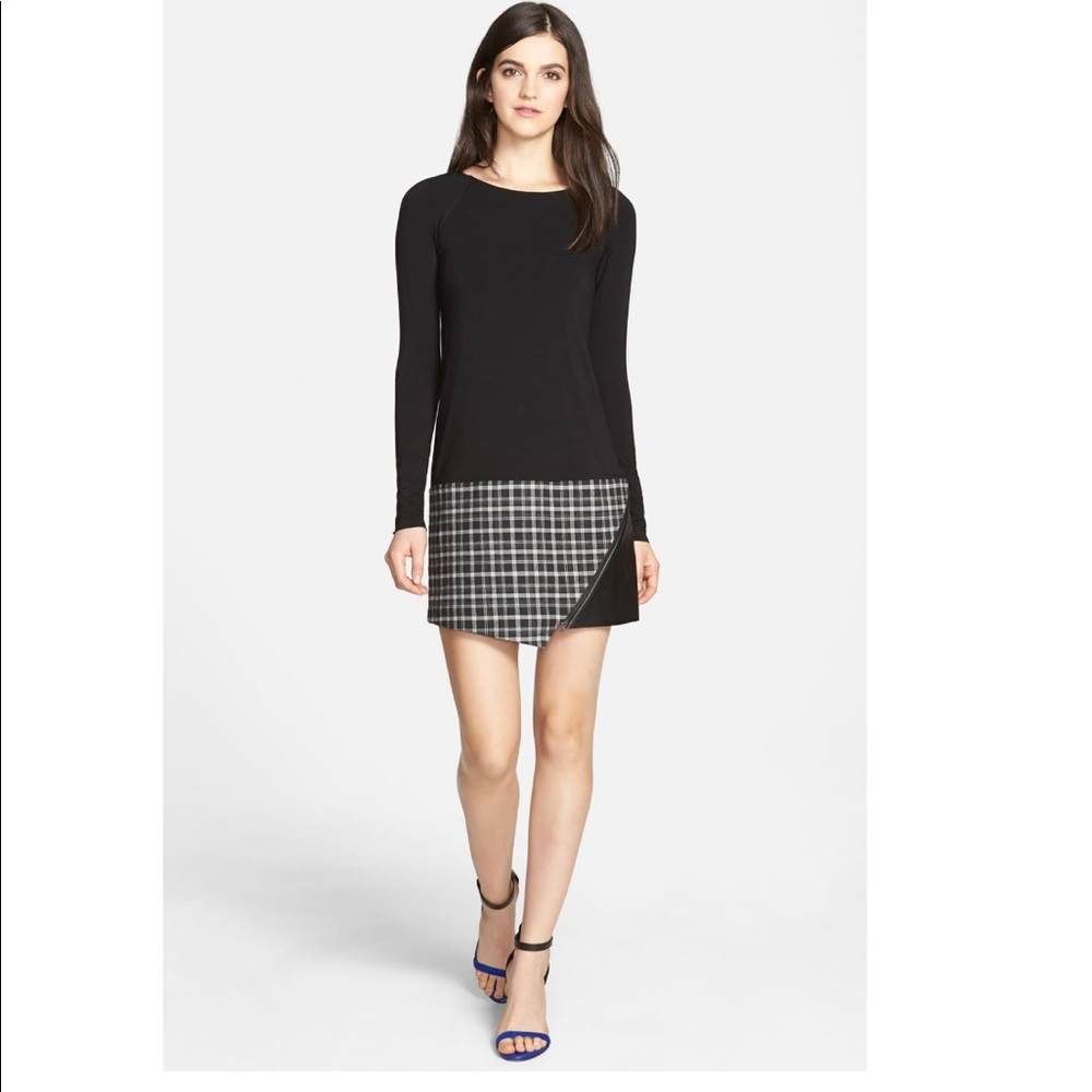 Bailey 44 mixed media shift dress